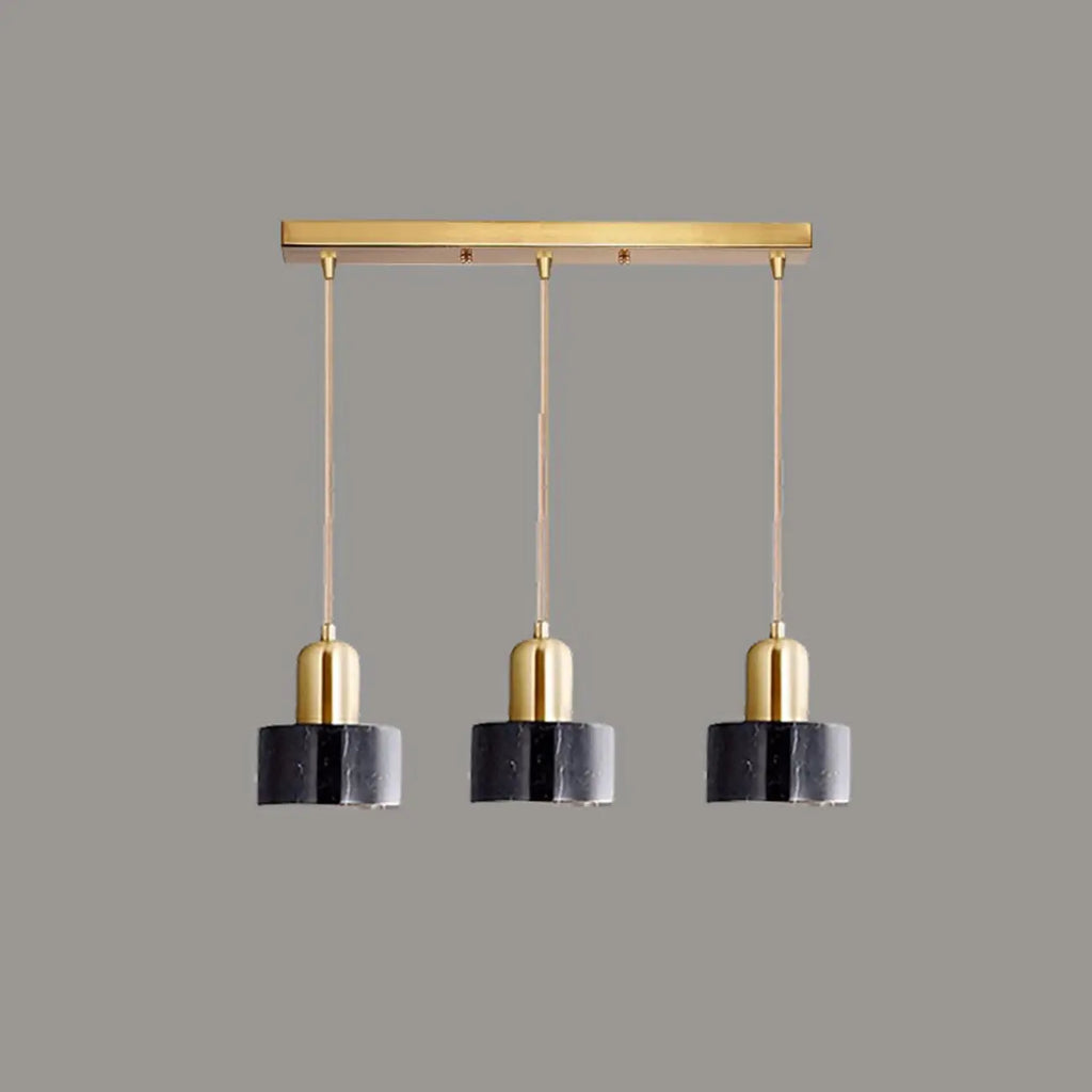 Suspension cylindrique moderne en marbre pour îlot de cuisine