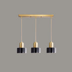 Suspension cylindrique moderne en marbre pour îlot de cuisine