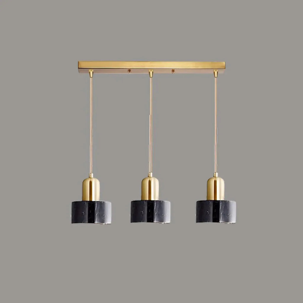 Suspension cylindrique moderne en marbre pour îlot de cuisine