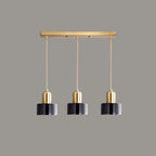 Suspension cylindrique moderne en marbre pour îlot de cuisine