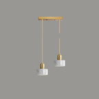 Suspension cylindrique moderne en marbre pour îlot de cuisine