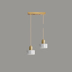 Suspension cylindrique moderne en marbre pour îlot de cuisine