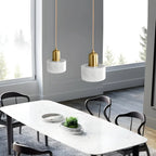 Suspension cylindrique moderne en marbre pour îlot de cuisine