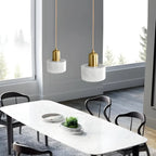 Suspension cylindrique moderne en marbre pour îlot de cuisine