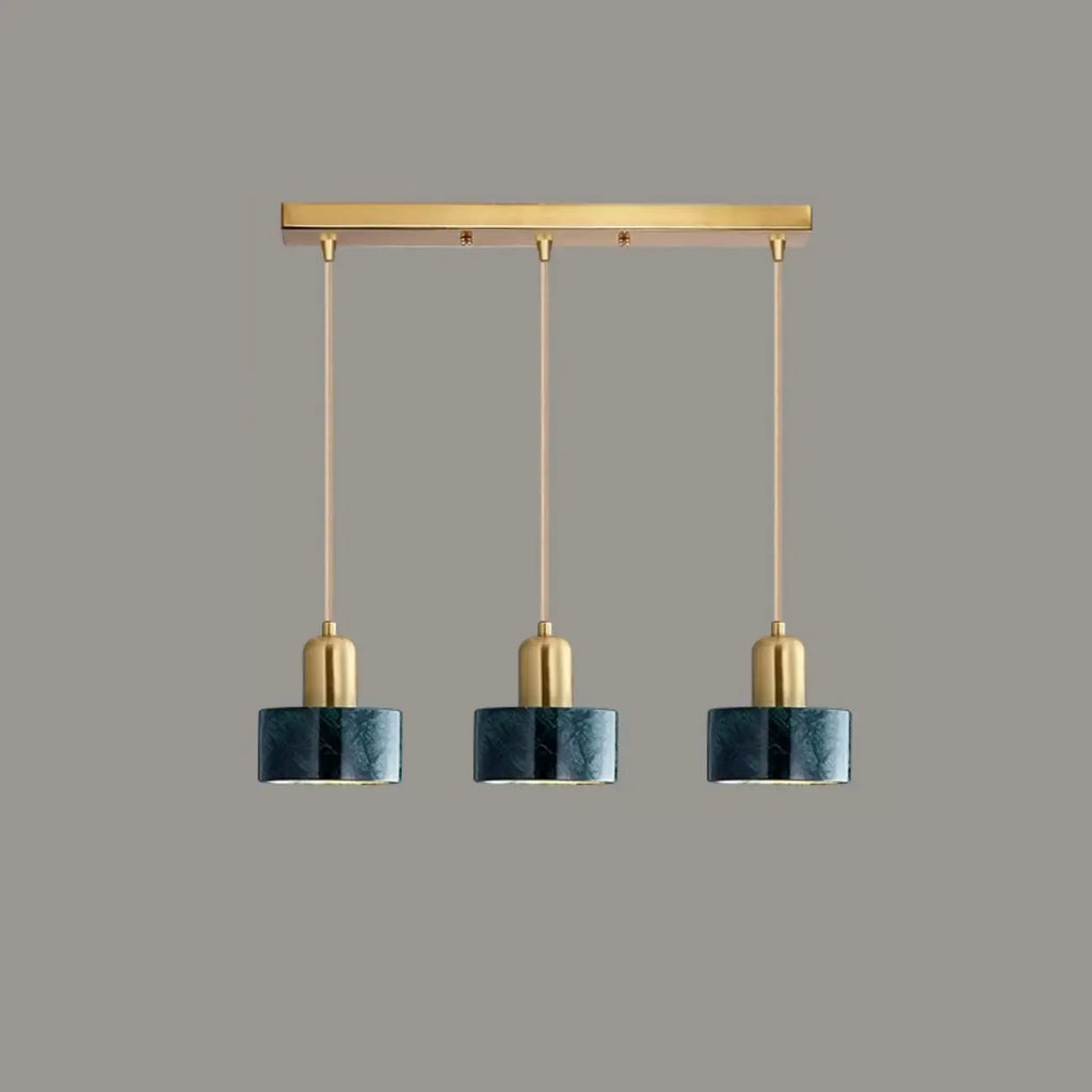 Suspension cylindrique moderne en marbre pour îlot de cuisine