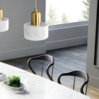 Suspension cylindrique moderne en marbre pour îlot de cuisine