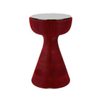 Table d'appoint ronde pliable moderne avec plateau en verre noir