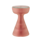 Table d'appoint ronde pliable moderne avec plateau en verre noir