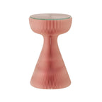 Table d'appoint ronde pliable moderne avec plateau en verre noir