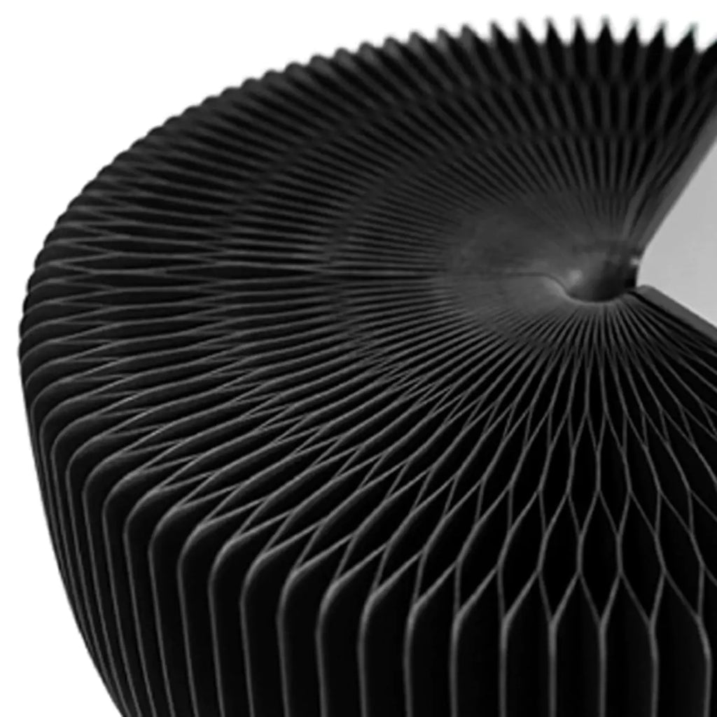 Table d'appoint ronde pliable moderne avec plateau en verre noir