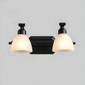 Applique murale moderne en métal pour salle de bain avec verre dépoli