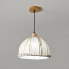 Suspension moderne à plusieurs lampes, design réglable en forme de dôme, avec finitions en bois, idéale pour la salle à manger.