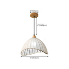 Suspension moderne à plusieurs lampes, design réglable en forme de dôme, avec finitions en bois, idéale pour la salle à manger.