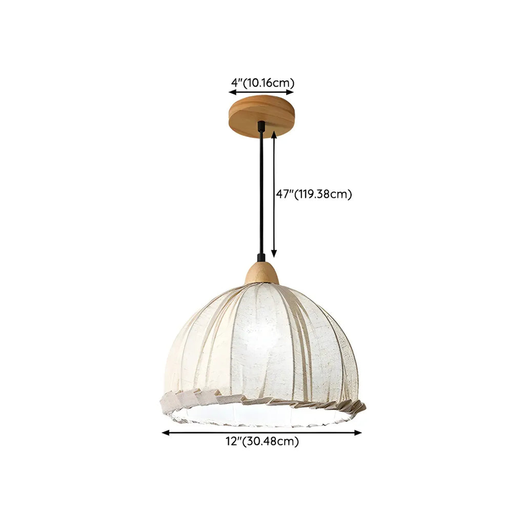 Suspension moderne à plusieurs lampes, design réglable en forme de dôme, avec finitions en bois, idéale pour la salle à manger.