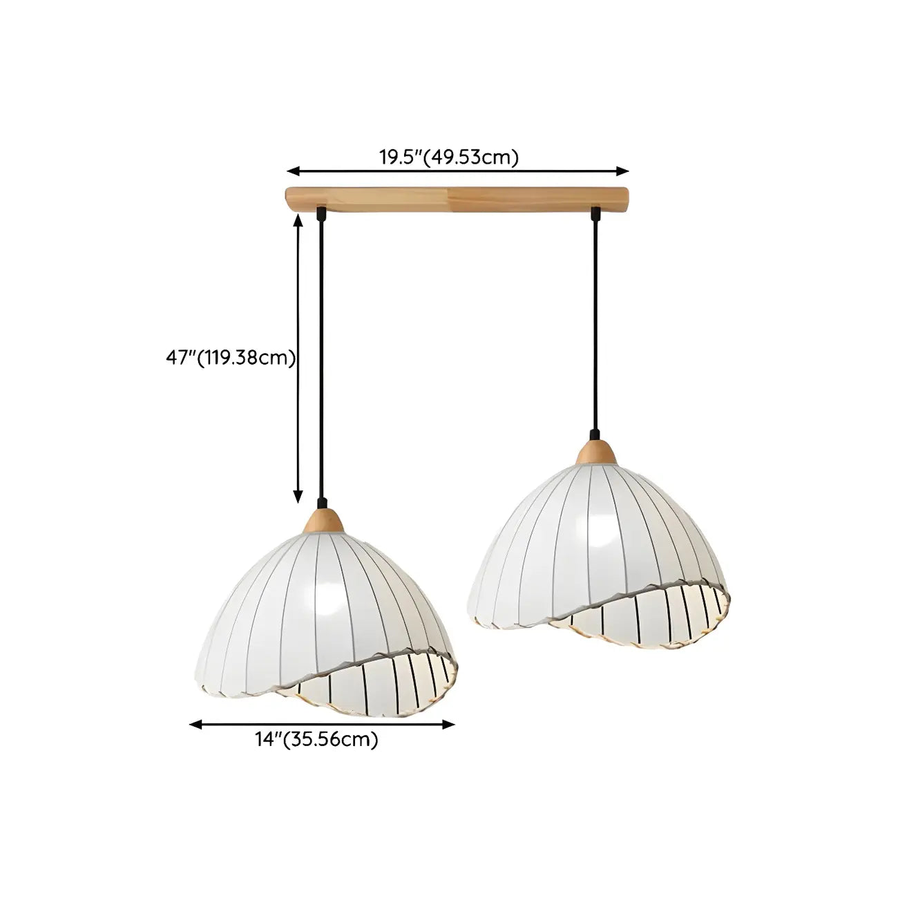 Suspension moderne à plusieurs lampes, design réglable en forme de dôme, avec finitions en bois, idéale pour la salle à manger.