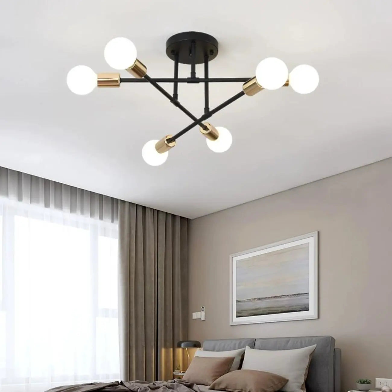 Plafonnier LED semi-encastré linéaire industriel Sputnik