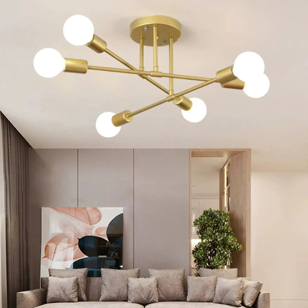 Plafonnier LED semi-encastré linéaire industriel Sputnik