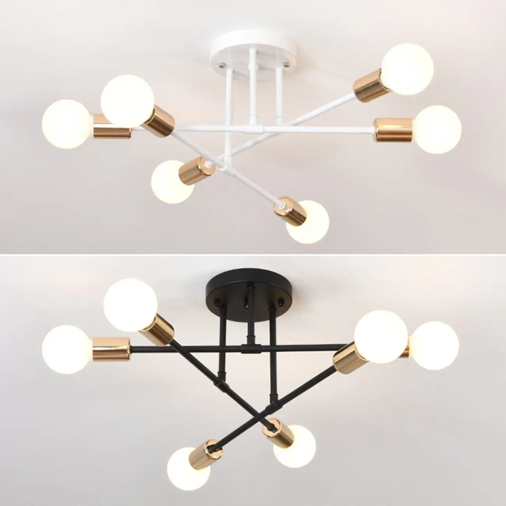 Plafonnier LED semi-encastré linéaire industriel Sputnik