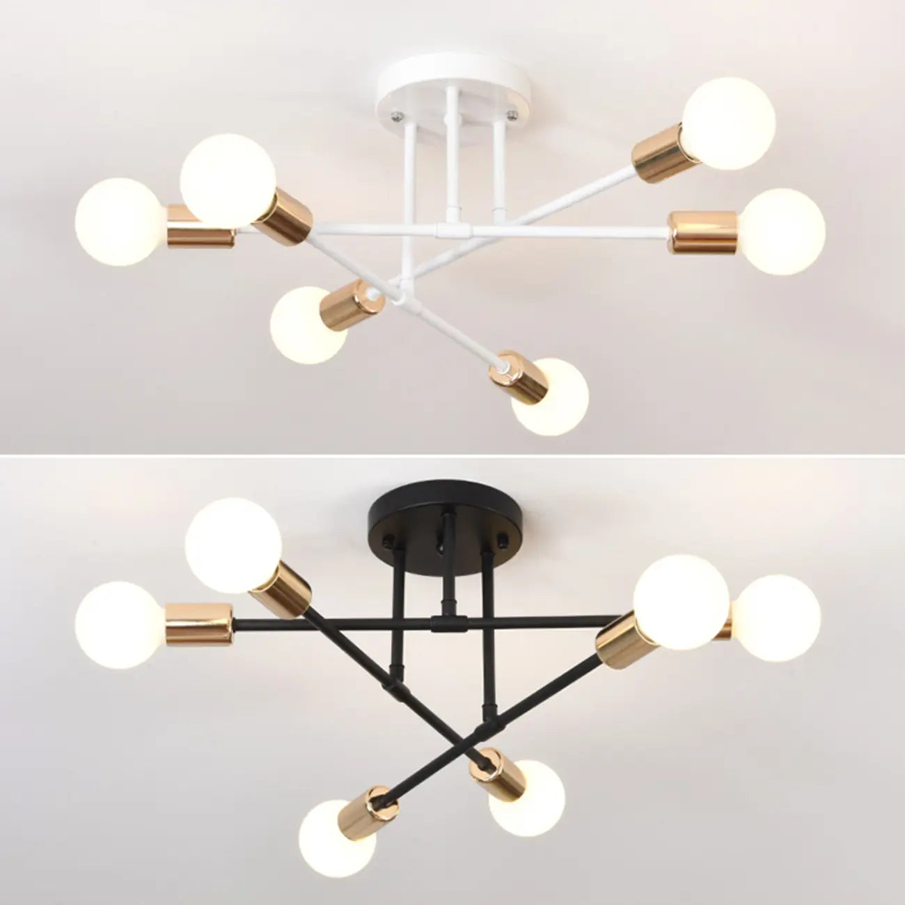 Plafonnier LED semi-encastré linéaire industriel Sputnik
