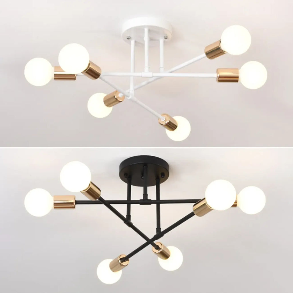 Plafonnier LED semi-encastré linéaire industriel Sputnik