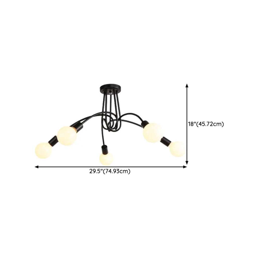 Plafonnier LED semi-encastré linéaire industriel Sputnik