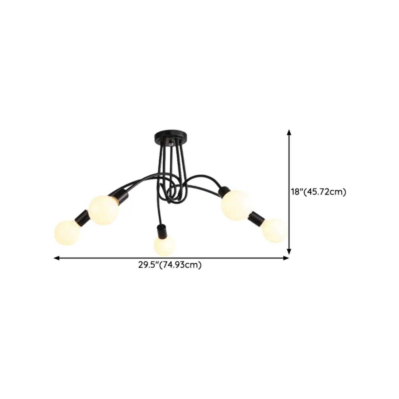 Plafonnier LED semi-encastré linéaire industriel Sputnik