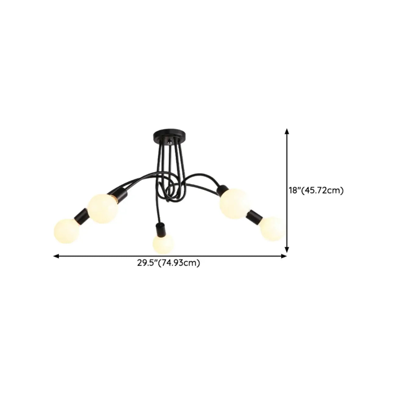 Plafonnier LED semi-encastré linéaire industriel Sputnik