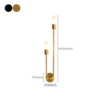 Applique murale cylindrique moderne à 2 lumières couleur cuivre pour salon