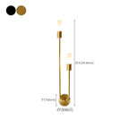 Applique murale cylindrique moderne à 2 lumières couleur cuivre pour salon