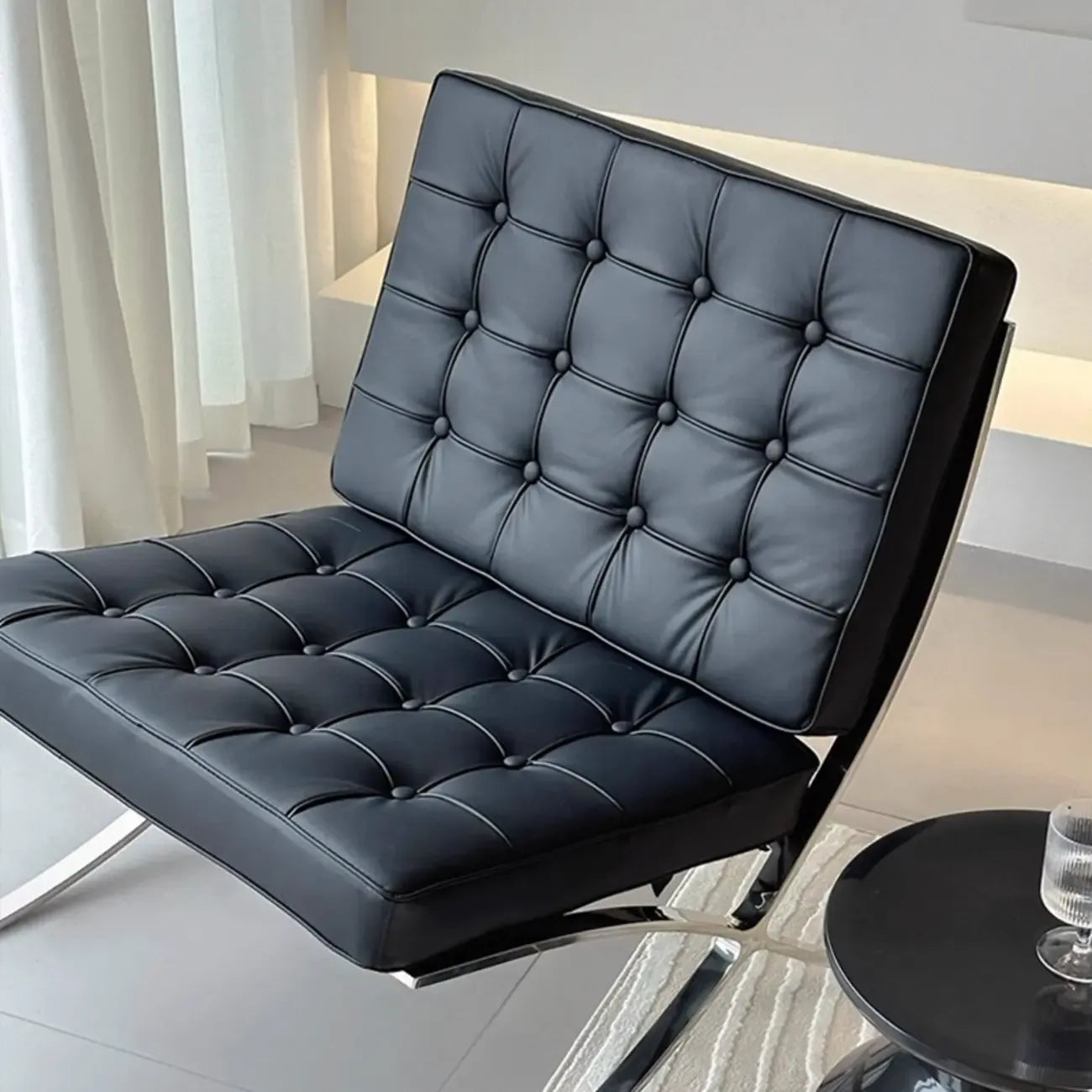Fauteuil relax en cuir style moderne du milieu du siècle