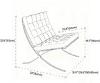 Fauteuil relax en cuir style moderne du milieu du siècle