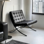 Fauteuil relax en cuir style moderne du milieu du siècle