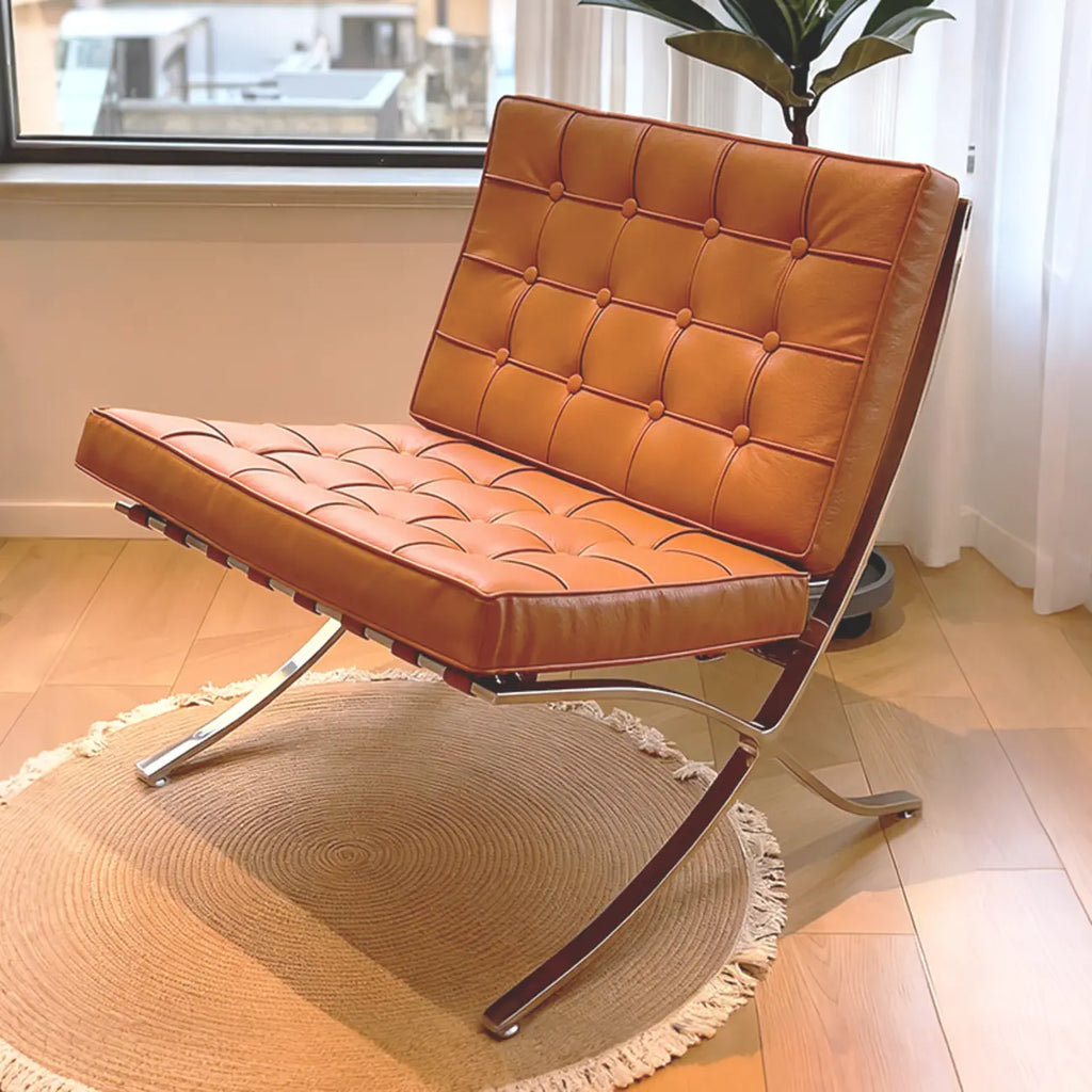Fauteuil relax en cuir style moderne du milieu du siècle