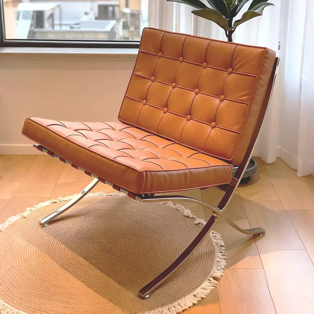 Fauteuil relax en cuir style moderne du milieu du siècle