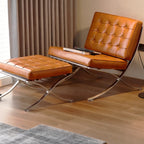 Fauteuil relax en cuir style moderne du milieu du siècle