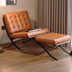 Fauteuil relax en cuir style moderne du milieu du siècle