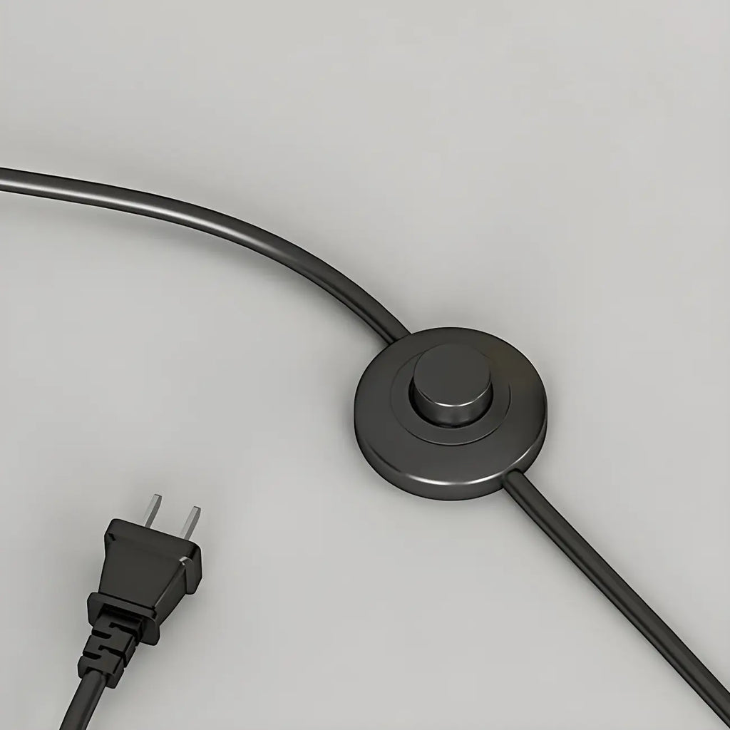 Lampadaire contemporain en métal noir avec table d'appoint