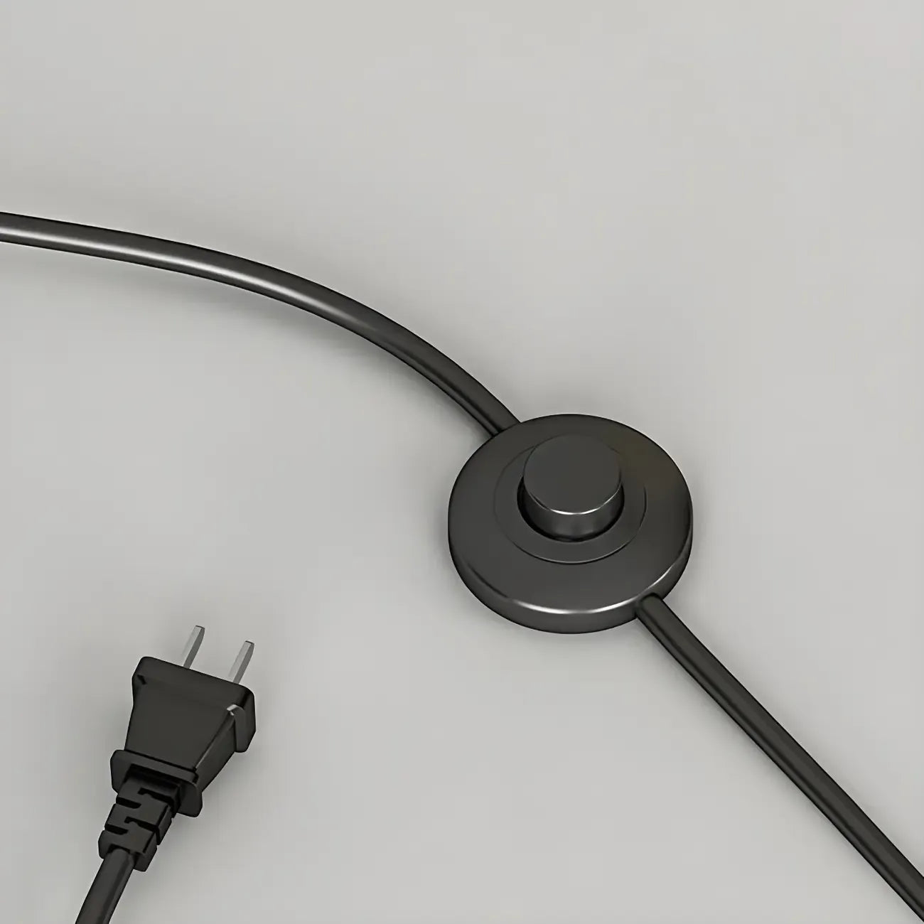 Lampadaire contemporain en métal noir avec table d'appoint