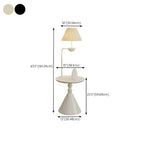 Lampadaire contemporain en métal noir avec table d'appoint