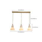 Suspension moderne à 3 lumières en verre, style dôme de grange, pour îlot de cuisine