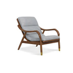 Fauteuil d'appoint contemporain en cuir avec structure en bois