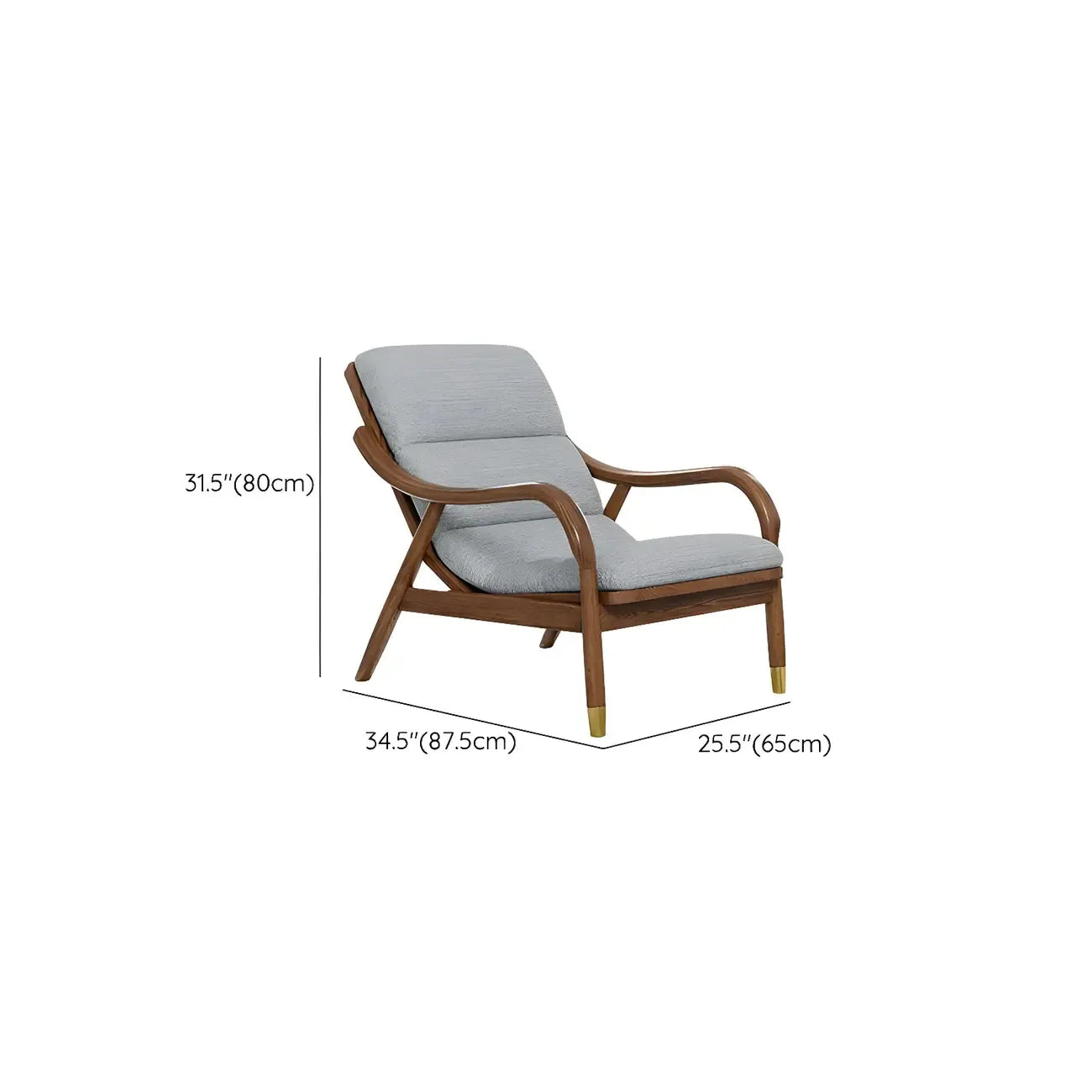 Fauteuil d'appoint contemporain en cuir avec structure en bois