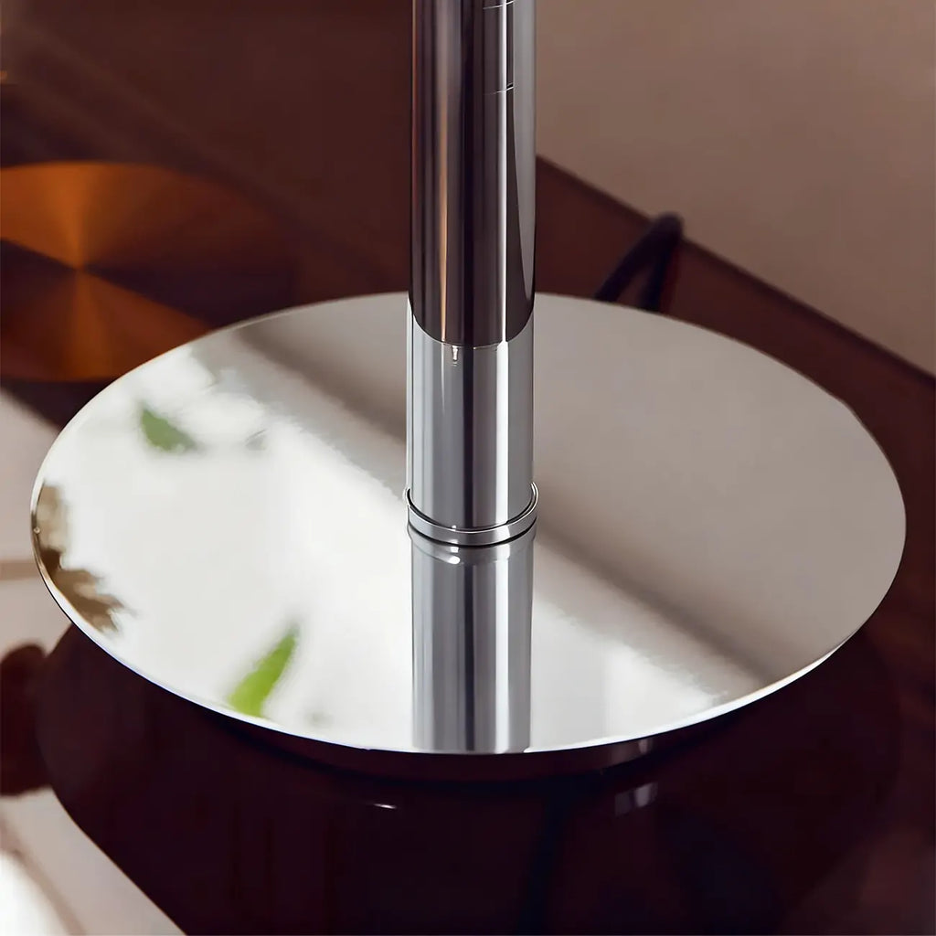 Lampadaire moderne en métal et verre bullé jaune avec LED