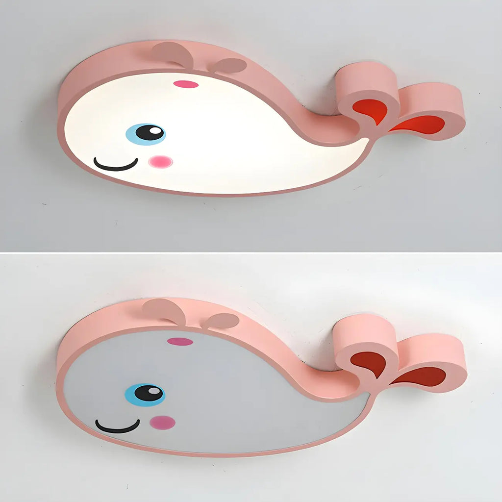 Plafonnier LED encastré pour chambre d'enfant avec motif dauphin