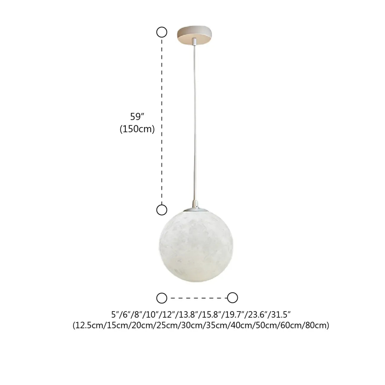 Suspension lumineuse 3D en forme de lune à intensité variable pour une décoration de chevet moderne