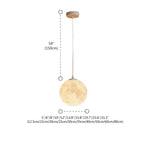Suspension lumineuse 3D en forme de lune à intensité variable pour une décoration de chevet moderne