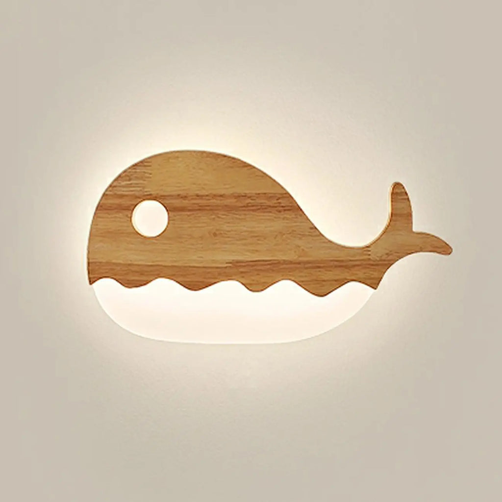 Applique murale en bois en forme de lune pour chambre d'enfant