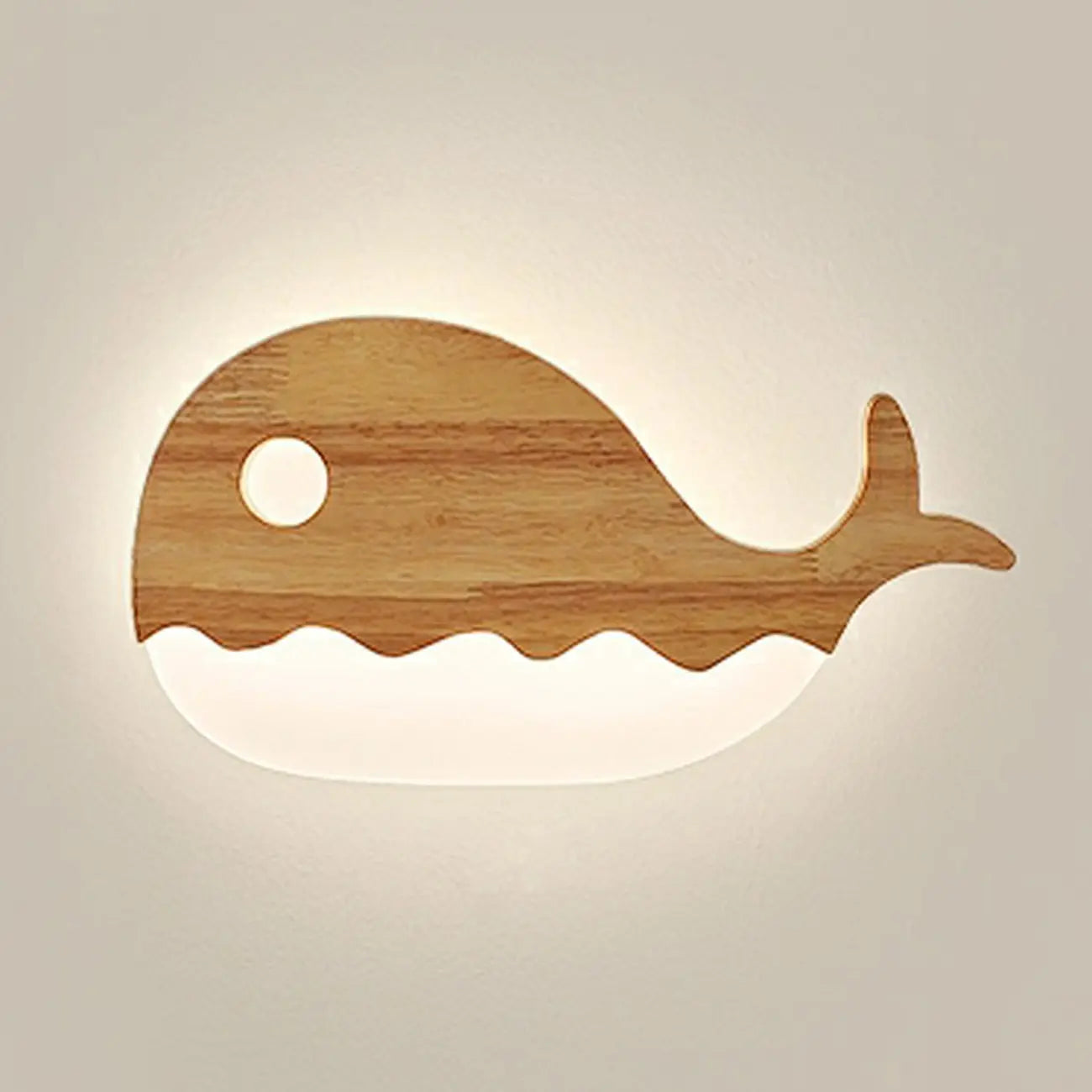 Applique murale en bois en forme de lune pour chambre d'enfant