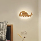 Applique murale en bois en forme de lune pour chambre d'enfant