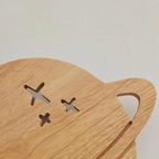 Applique murale en bois en forme de lune pour chambre d'enfant